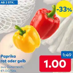 T&G Paprika rot oder gelb Angebot