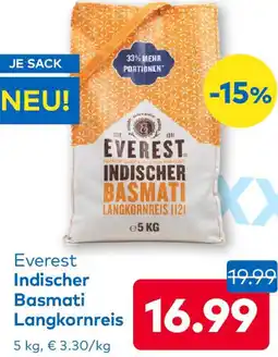 T&G Everest Indischer Basmati Langkornreis Angebot