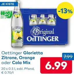 T&G Oettinger Glorietta Zitrone, Orange oder Cola Mix Angebot