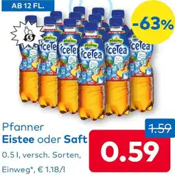 T&G Pfanner Eistee oder Saft Angebot