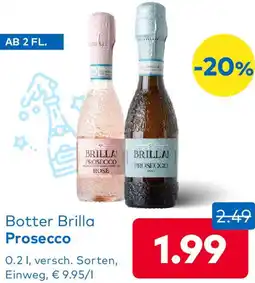 T&G Botter Brilla Prosecco Angebot