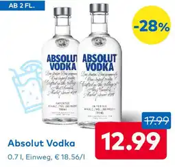 T&G Absolut Vodka Angebot