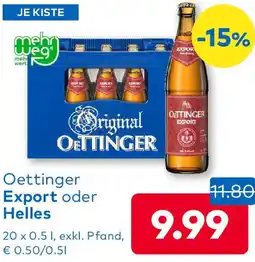 T&G Oettinger Export oder Helles Angebot