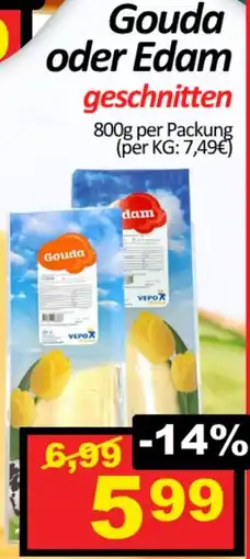 Wurstico Gouda oder Edam geschnitten Angebot