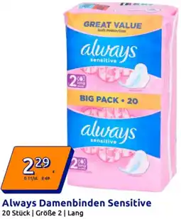 Action Always Damenbinden Sensitive Angebot