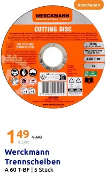 Action Werckmann Trennscheiben Angebot