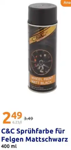 Action C&C Sprühfarbe für Felgen Mattschwarz Angebot
