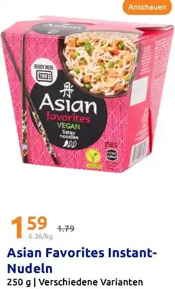 Action Asian Favorites Instant- Nudeln Angebot