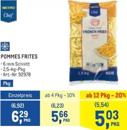 Metro Pommes frites Angebot