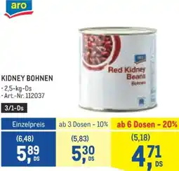 Metro KIDNEY BOHNEN Angebot