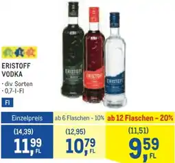Metro Eristoff vodka Angebot
