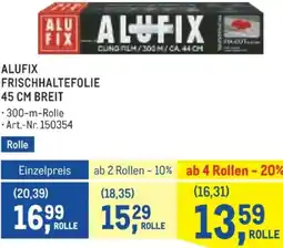 Metro Alufix frischhaltefolie Angebot