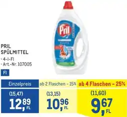 Metro Pril spülmittel Angebot