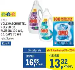 Metro Omo vollwaschmittel pulver od. flüssig Angebot