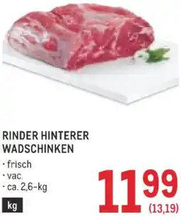 Metro Rinder hinterer wadschinken Angebot