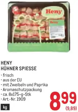 Metro Heny hühner spiesse Angebot