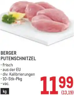 Metro Berger putenschnitzel Angebot