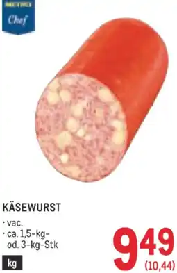 Metro Käsewurst Angebot