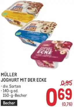 Metro Müller joghurt mit der ecke Angebot