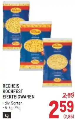 Metro Recheis kochfest eierteigwaren Angebot