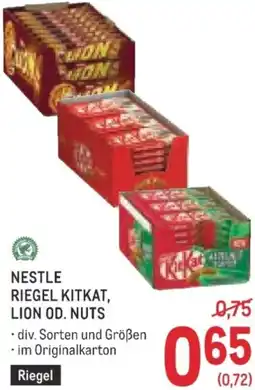 Metro Nestle riegel kitkat, lion od. nuts Angebot