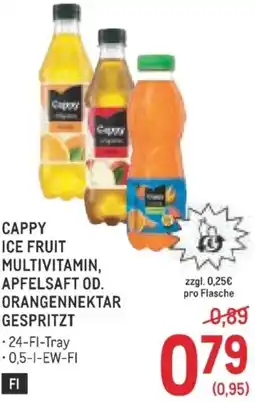 Metro Cappy ice fruit multivitamin, apfelsaft od. orangennektar gespritzt Angebot