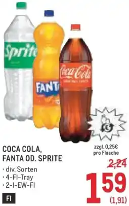 Metro Coca cola, fanta od. sprite Angebot