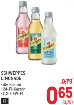 Metro Schweppes limonade Angebot