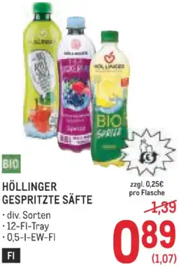 Metro Höllinger gespritzte säfte Angebot