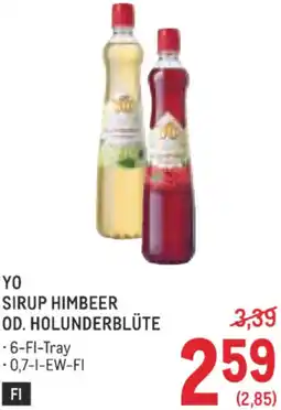Metro Yo sirup himbeer od. holunderblüte Angebot