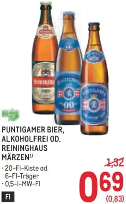 Metro Puntigamer bier, alkoholfrei od. reininghaus märzen Angebot