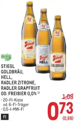 Metro Stiegl goldbräu, hell, radler zitrone, radler grapfruit od. freibier Angebot