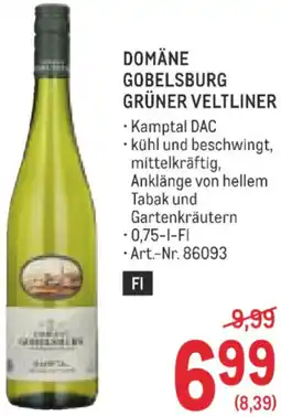 Metro Domäne gobelsburg grüner veltliner Angebot