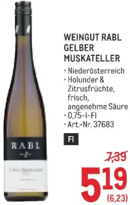 Metro Weingut rabl gelber muskateller Angebot