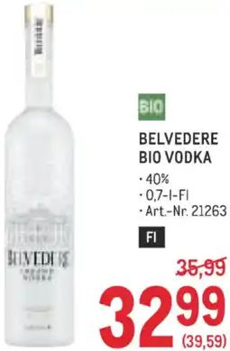Metro Belvedere bio vodka Angebot