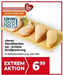 Billa clever Hendlkeulen od. -brüste Großpackung Angebot