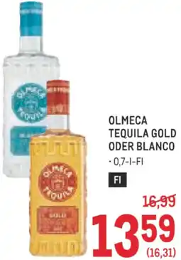 Metro Olmeca tequila gold foder blanco Angebot