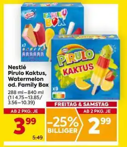 Billa Nestlé Pirulo Kaktus, Watermelon od. Family Box Angebot