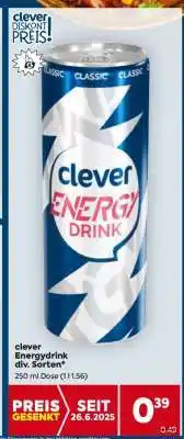 Billa clever Energydrink div. Sorten Angebot