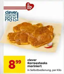 Billa clever Karreesteaks mariniert Angebot