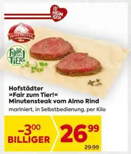 Billa Hofstädter Fair zum Tier! Minutensteak vom Almo Rind Angebot