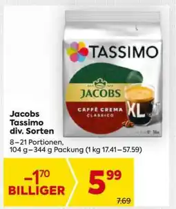 Billa Jacobs Tassimo div. Sorten Angebot