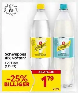 Billa Schweppes div. Sorten Angebot