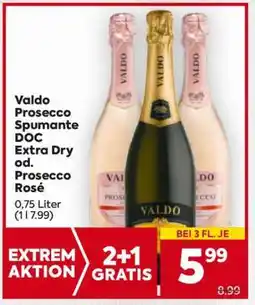 Billa Valdo Prosecco Spumante DOC Extra Dry od. Prosecco Rosé Angebot