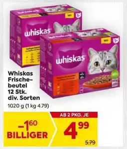 Billa Whiskas Frischebeutel 12 Stk. div. Sorten Angebot
