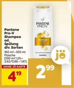 Billa Pantene Pro-V Shampoo od. Spülung div. Sorten Angebot