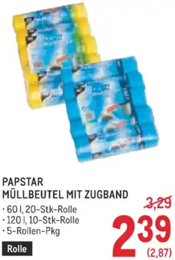 Metro Papstar müllbeutel mit zugband Angebot