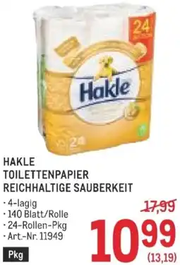 Metro Hakle toilettenpapier reichhaltige sauberkeit Angebot