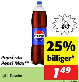 Nah&Frisch Pepsi oder Pepsi Max Angebot