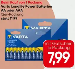 Eurospar Varta Longlife Power Batterien Angebot